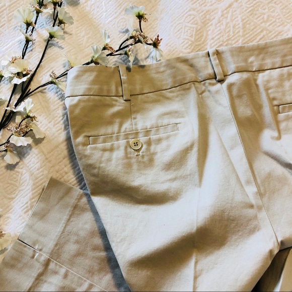 Talbots Signature Style Crop Pant in stone NWOT - Picture 6 of 7